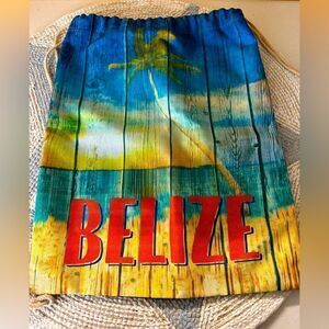 Belize drawstring tote bag